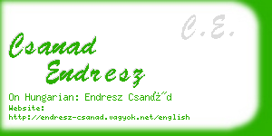 csanad endresz business card
